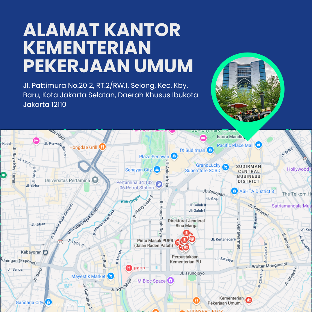 Alamat Kantor Kementerian Pekerjaan Umum Republik Indonesia